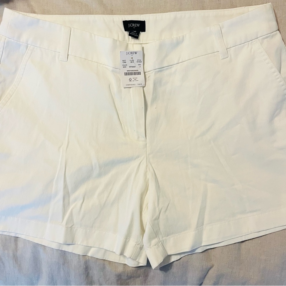 J. Crew Women's White Shorts -NWT size 12